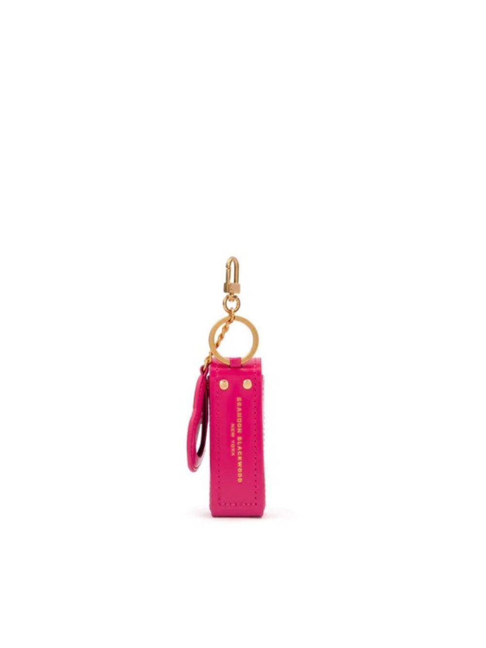Brandon Blackwood Lipstick Case Keychain with Gold Hardware - Picture 2 of 5